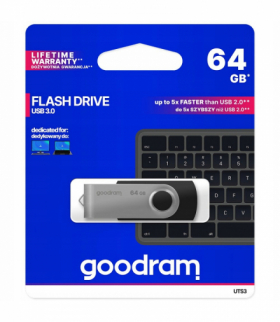 Goodram pendrive 64GB USB 3.0 Twister czarny TFO AKKPNGDRL064G108