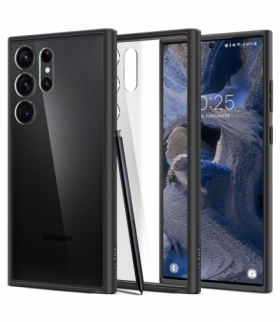 Nakładka Ultra Hybrid do Samsung Galaxy S23 Ultra matowa czarna TFO Spigen BRA012705