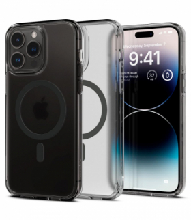 Nakładka Ultra Hybrid Magsafe do iPhone 14 Pro 6,1" Frost Black TFO Spigen BRA013295