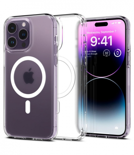 Nakładka Ultra Hybrid Magsafe do iPhone 14 Pro 6,1" Frost Clear TFO Spigen BRA013296