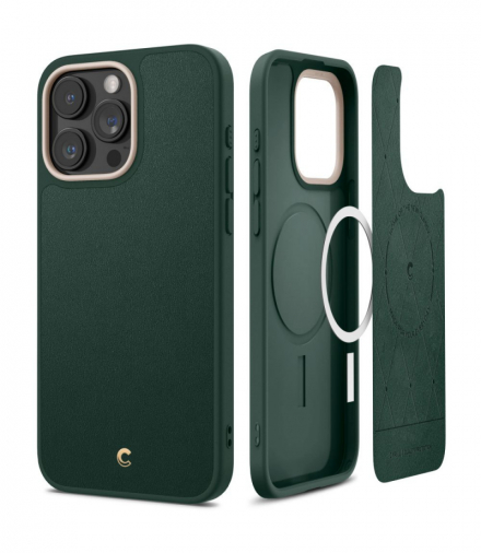 Nakładka Cyrill Kajuk Mag Magsafe do iPhone 15 Pro Max 6,7" Forest Green TFO Spigen BRA013344