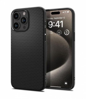 Nakładka Liquid Air do iPhone 15 Pro Max 6,7" matowa czarna TFO Spigen BRA013349