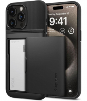 Nakładka Slim Armor CS do iPhone 15 Pro Max 6,7" czarna TFO Spigen BRA013358