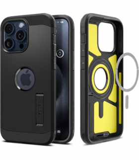 Nakładka Tough Armor Mag Magsafe do iPhone 15 Pro Max 6,7" czarna TFO Spigen BRA013361
