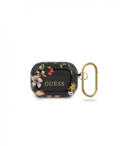 Etui do AirPods Pro GUACAPTPUBKFL04 czarne Flower Collection TFO Guess GSM102723