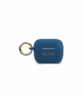 Etui do Airpods Pro GUACAPSILGLBL niebieskie Silicone Glitter TFO Guess GSM105868