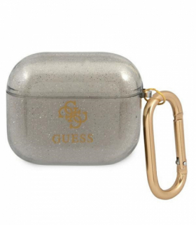 Etui do AirPods 3 GUA3UCG4GK czarne Glitter Collection TFO Guess GSM111154
