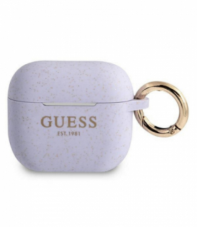 Etui do AirPods 3 GUA3SGGEU fioletowe Silicone Glitter TFO Guess GSM111380