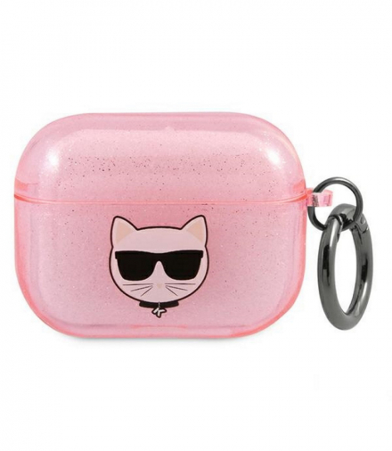 Karl Lagerfeld etui do Airpods Pro KLAPUCHGP różowe Glitter Choupette TFO GSM111734