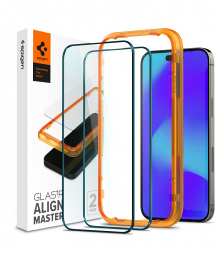 Szkło hartowane ALM GLASS FC 2-Pack do iPhone 14 Pro Max 6,7" czarne TFO Spigen BRA012171