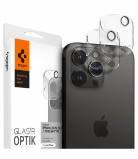 Osłona aparatu do iPhone 14 Pro 6,1" / Pro Max 6,7" Optik.TR Camera Protector 2-Pack Crystal Clear TFO Spigen BRA012460