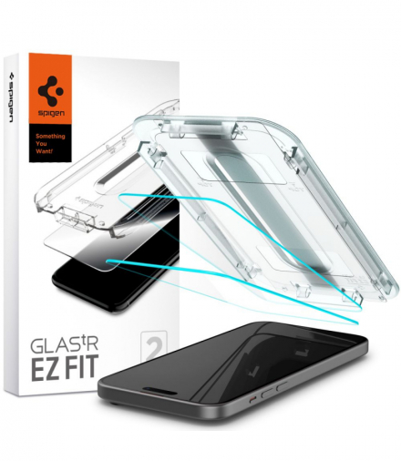 Szkło hartowane GLAS.TR "EZ FIT" 2-pack do iPhone 15 6,1" clear TFO Spigen BRA013452