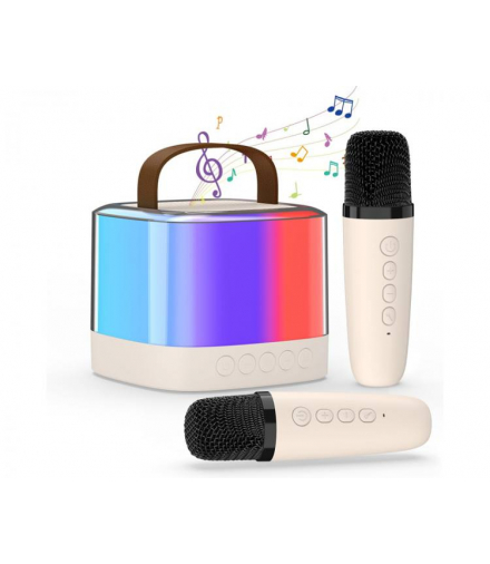 ZESTAW KARAOKE U16 5W z dwoma mikrofonami ,RGB ,USB,TF card,bluetooth LX40451