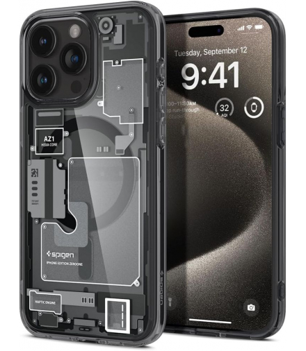 Nakładka Ultra Hybrid Magsafe do iPhone 15 Pro Max 6,7" Zero One TFO Spigen BRA013376