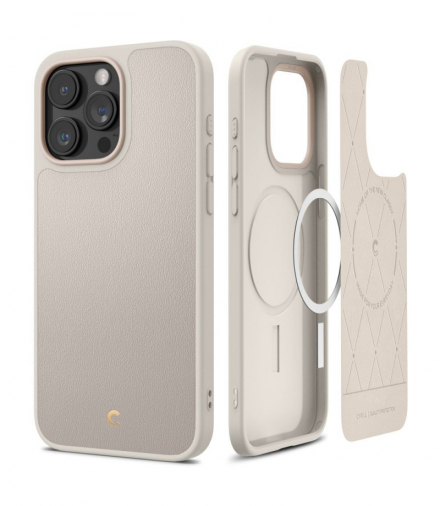 Nakładka Cyrill Kajuk Mag Magsafe do iPhone 15 Pro 6,1" Cream TFO Spigen BRA013395