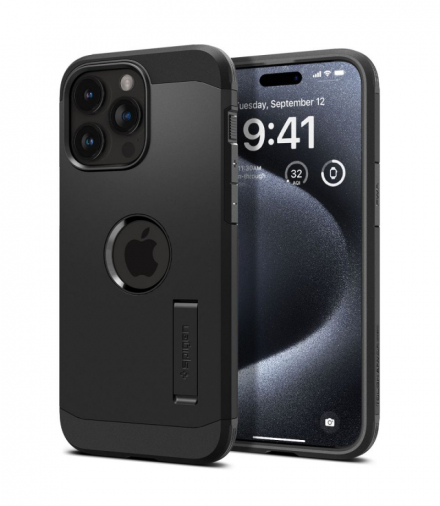 Nakładka Tough Armor Mag Magsafe do iPhone 15 Pro 6,1" czarna TFO Spigen BRA013424