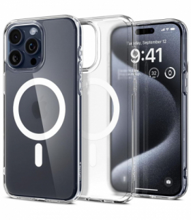 Nakładka Ultra Hybrid Magsafe do iPhone 15 Pro 6,1" Frost Clear TFO Spigen BRA013440