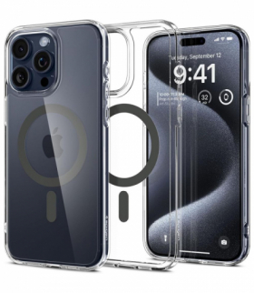 Nakładka Ultra Hybrid Magsafe do iPhone 15 Pro 6,1" Graphite TFO Spigen BRA013442