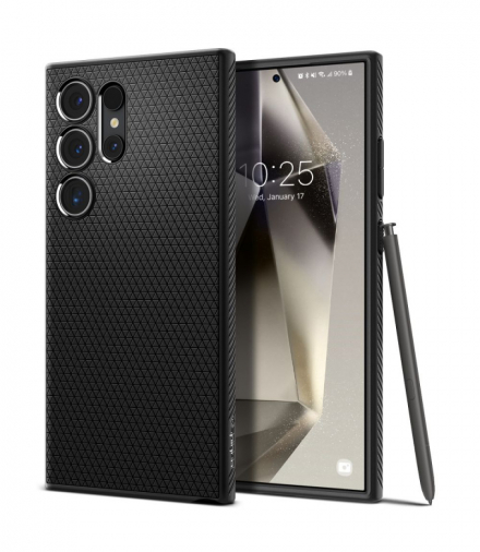 Nakładka Liquid Air do Samsung Galaxy S24 Ultra matowa czarna TFO Spigen BRA013757