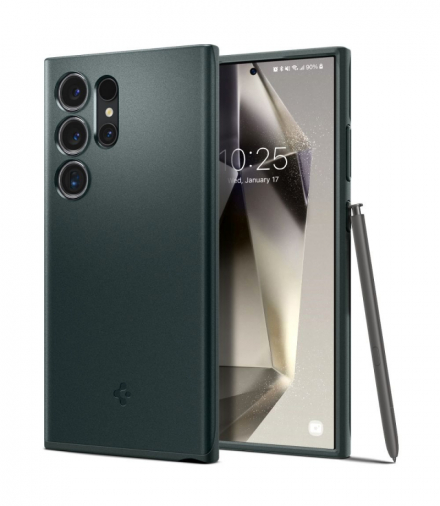 Nakładka Thin Fit do Samsung Galaxy S24 Ultra zielona TFO Spigen BRA013768