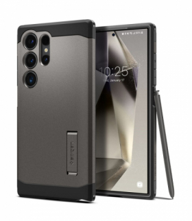 Nakładka Tough Armor do Samsung Galaxy S24 Ultra gunmetal TFO Spigen BRA013780