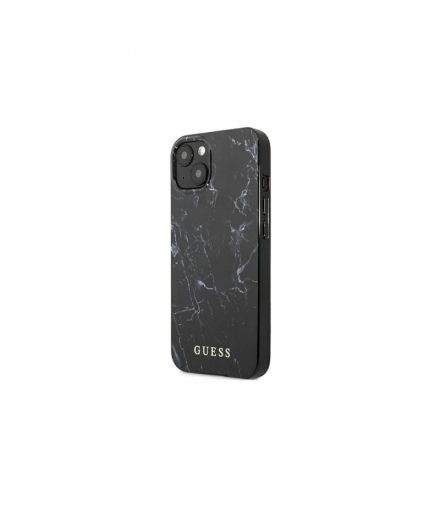 Nakładka do iPhone 13 Pro Max 6,7'' GUHCP13XPCUMABK czarna hard case Marble TFO Guess GSM113038