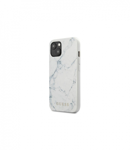 Nakładka do iPhone 13 Pro / 13 6,1'' GUHCP13LPCUMAWH biała hard case Marble TFO Guess GSM113041