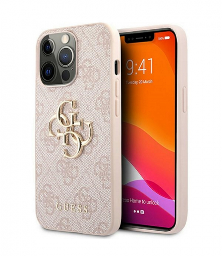 Nakładka do iPhone 13 Pro / 13 6,1" GUHCP13L4GMGPI różowa hard case 4G Big Metal Logo TFO Guess GSM114312
