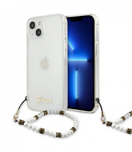 Nakładka do iPhone 13 Pro / 13 6,1" GUHCP13LKPSWH przeźroczysta hard case White Pearl TFO Guess GSM114317