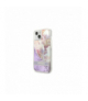 Nakładka do iPhone 13 6,1" GUHCP13MLFLSU fioletowa hard case Glitter Flower TFO Guess GSM117673