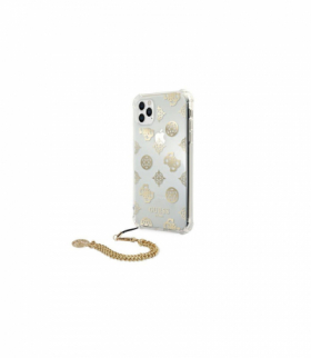 Nakładka do iPhone 11 Pro 5,8" GUHCN58KSPEGO złota hard case Peony Chain TFO Guess GSM117984