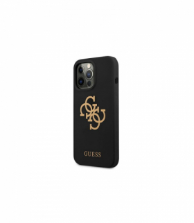 Nakładka do iPhone 13 Pro / 13 6,1" GUHCP13LLS4GGBK czarna hard case Silicone 4G Logo TFO Guess GSM118029