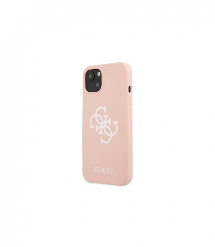 Nakładka do iPhone 13 6,1" GUHCP13MLS4GWPI różowa hard case Silicone 4G Logo TFO Guess GSM118046