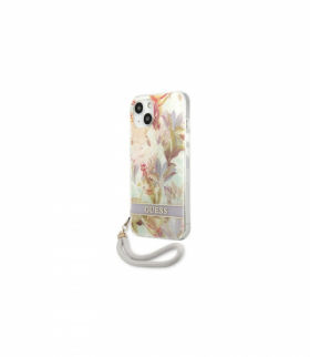 Nakładka do iPhone 13 mini 5,4" GUHCP13SHFLSU hard case fioletowa Flower Cord TFO Guess GSM165214