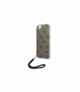 Nakładka do iPhone SE 2022 / SE 2020 / 7 / 8 GUOHCI8H4STW hard case brązowa Print 4G Cord TFO Guess GSM165220