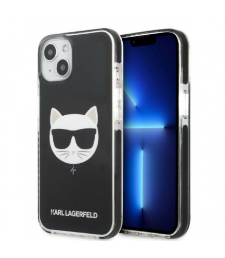 Nakładka do iPhone 13 6,1" KLHCP13MTPECK czarna hard case Iconic Choupette Head TFO Karl Lagerfeld GSM114811