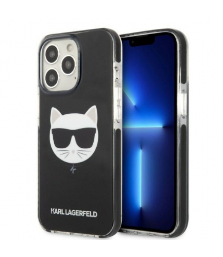 Nakładka do iPhone 13 Pro 6,1" KLHCP13LTPECK czarna hard case Iconic Choupette Head TFO Karl Lagerfeld GSM114812
