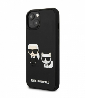 Nakładka do iPhone 13 Mini KLHCP13S3DRKCK czarna hard case Iconic Karl & Choupette Head TFO Karl Lagerfeld GSM114906
