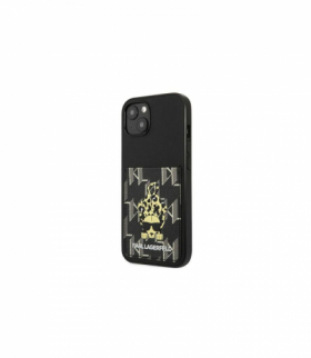 Nakładka do iPhone 13 6,1" KLHCP13MCANCNK czarna hard case Monogram with card slot TFO Karl Lagerfeld GSM114923