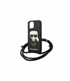 Nakładka do iPhone 13 6,1" KLHCP13MCMNIPK czarna hard case Iconic TFO Karl Lagerfeld GSM114935