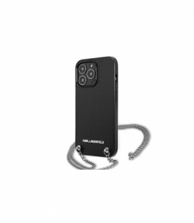 Nakładka do iPhone 13 Pro 6,1" KLHCP13LPMK czarna hard case Chain Logo TFO Karl Lagerfeld GSM114940