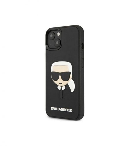 Nakładka do iPhone 13 Mini KLHCP13SKH3DBK hard case czarna Rubber Karl`s Head TFO Karl Lagerfeld GSM115012