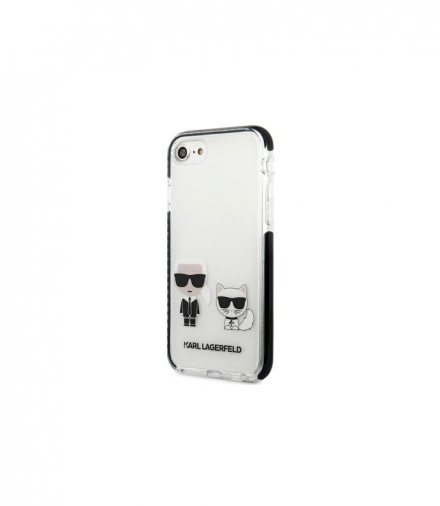 Nakładka do iPhone 7 / 8 / SE 2020 / SE 2022 KLHCI8TPEKCW hard case biała Saffiano Karl & Choupette Heads TFO Karl Lagerfeld GSM117069