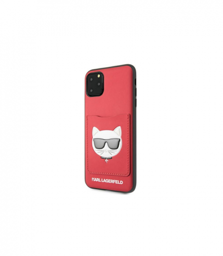 Nakładka do iPhone 11 Pro Max KLHCN65CSKCRE hard case czerwona Choupette Head TFO Karl Lagerfeld GSM117071