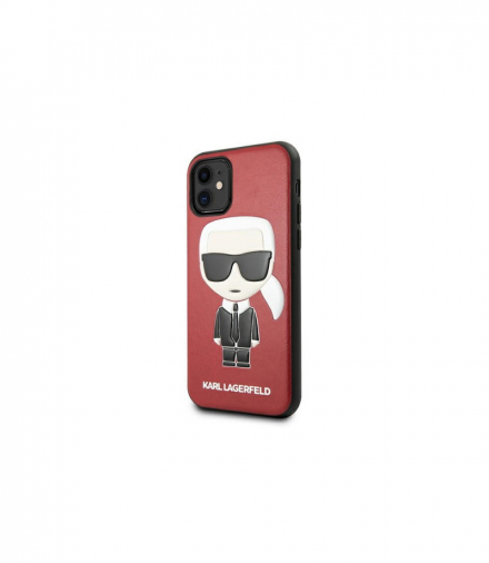 Nakładka do iPhone 11 6,1" / XR KLHCN61IKPURE czerwona hard case Iconic Karl Embossed TFO Karl Lagerfeld GSM117076