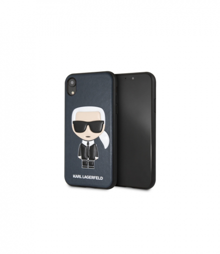 Nakładka do iPhone XR KLHCI61IKPUBL hard case czarna Iconic Karl Embossed TFO Karl Lagerfeld GSM117079