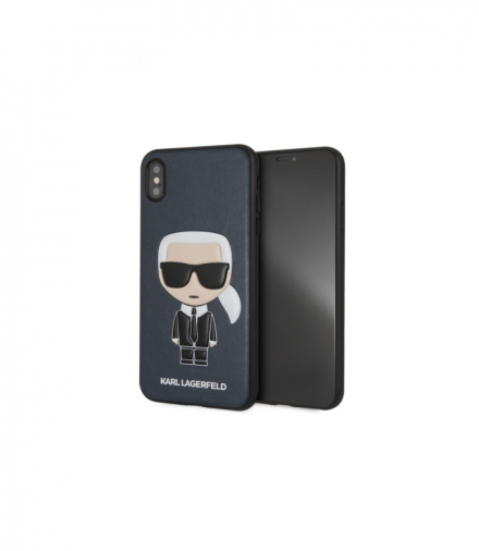 Nakładka do iPhone XS Max KLHCI65IKPUBL hard case niebieska Iconic Karl Embossed TFO Karl Lagerfeld GSM117080