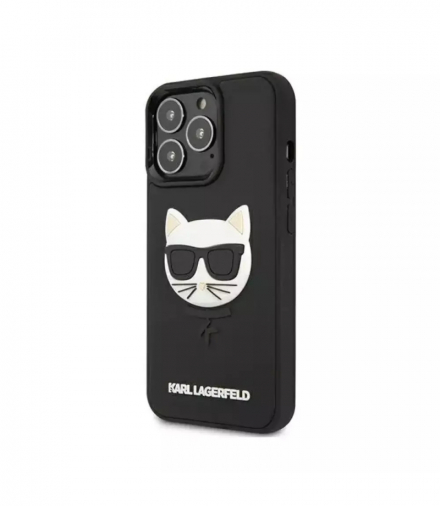 Nakładka do iPhone 13 / 13 Pro 6,1" KLHCP13LCH3DBK czarna 3D Rubber Choupette TFO Karl Lagerfeld GSM165596