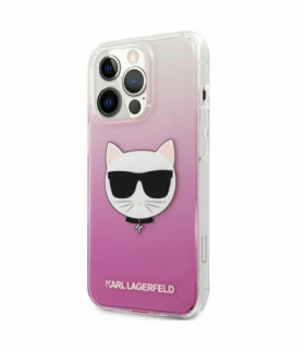 Nakładka do iPhone 13 / 13 Pro 6,1" KLHCP13LCTRP hardcase różowa Choupette Head TFO Karl Lagerfeld GSM165597