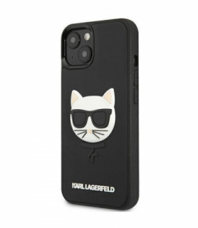 Nakładka do iPhone 13 / 13 Pro 6,1" KLHCP13MCH3DBK hardcase czarna 3D Rubber Choupette TFO Karl Lagerfeld GSM165606